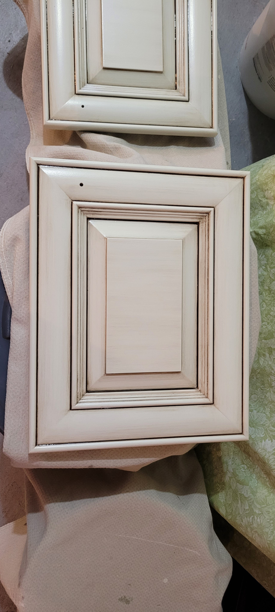 Cabinet refinishing — glaze detail