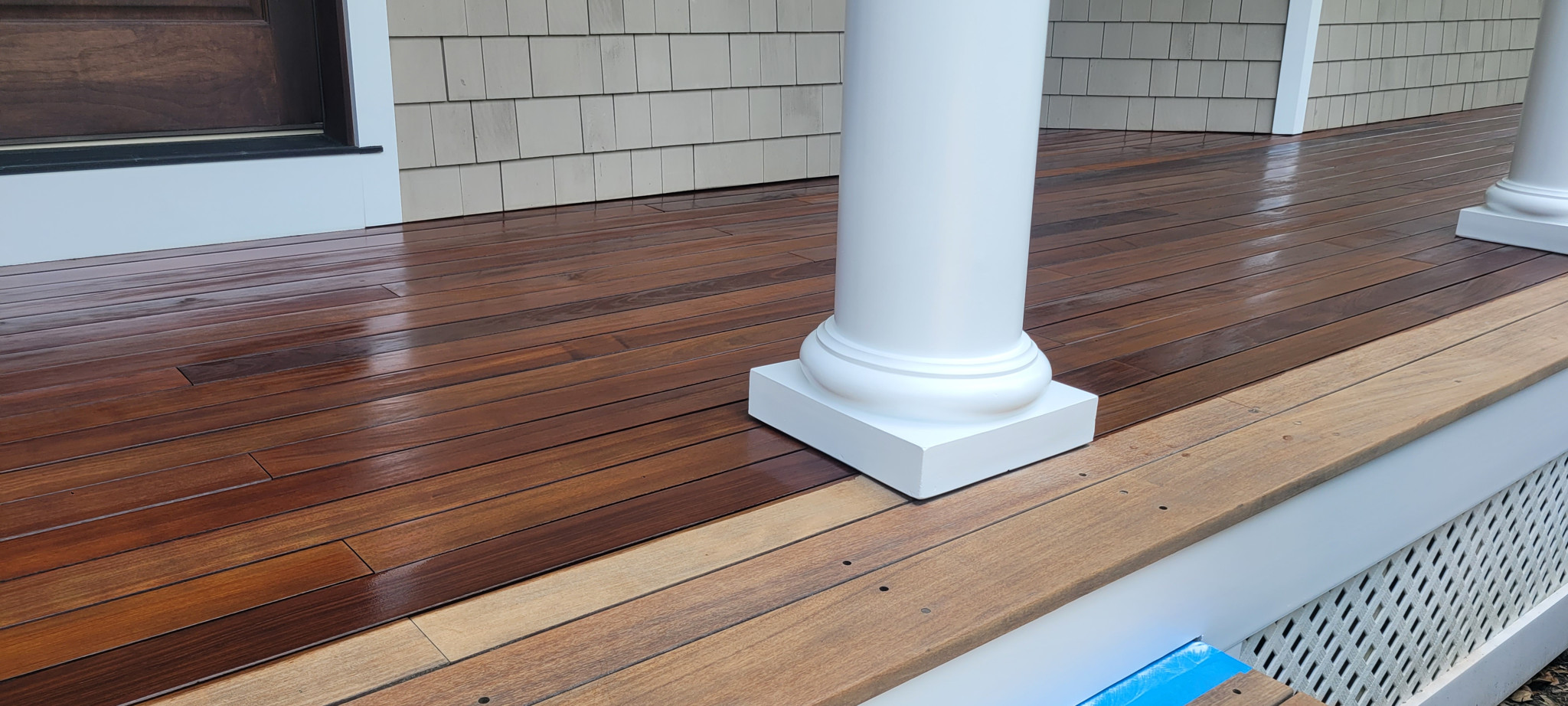 Exterior — deck staining